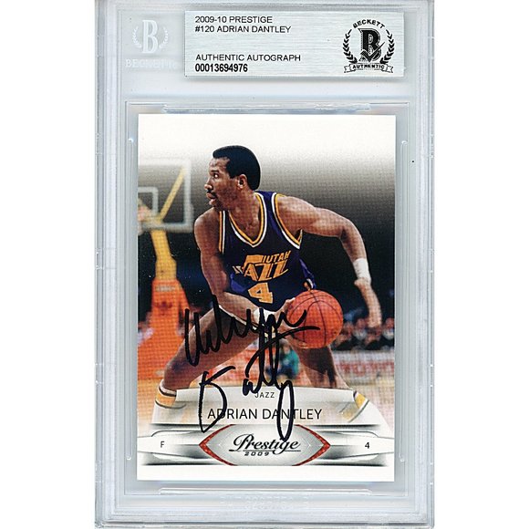 Adrian Dantley Autographed Utah Jazz '10 Prestige Basketball Card Beckett Signed - Picture 1 of 4